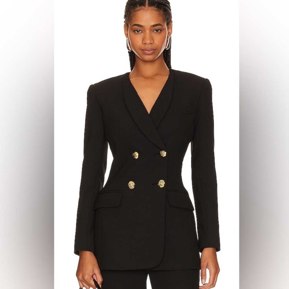 Smythe Collarless DB Blazer - Double-Breasted with Structured Shoulders